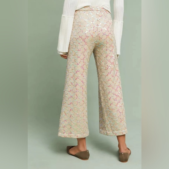 Anthropologie Showstopper Sequined Wide-Legs - Picture 4 of 6
